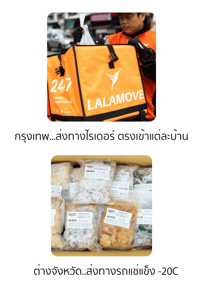 Outlet delivery driver with orange bag for food delivery.