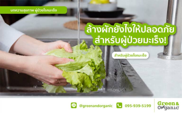 Fresh organic lettuce being washed under running water for safe consumption for cancer patients.